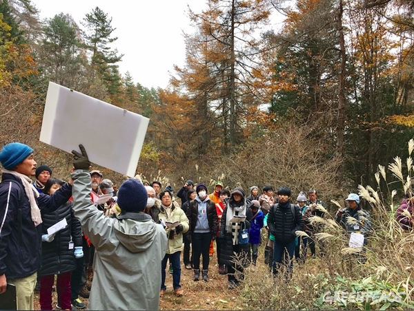 On site tour of mega solar planned site in Nagano