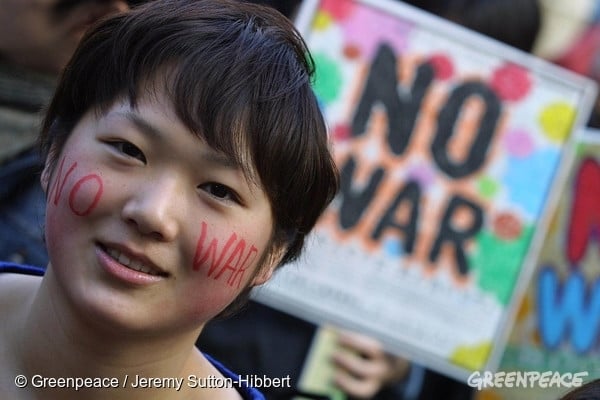 グリーンピース　平和の日　核兵器禁止条約