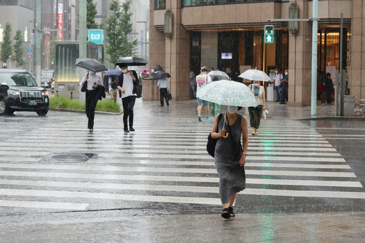 東京での大雨