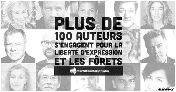 100 auteurs avec Greenpeace