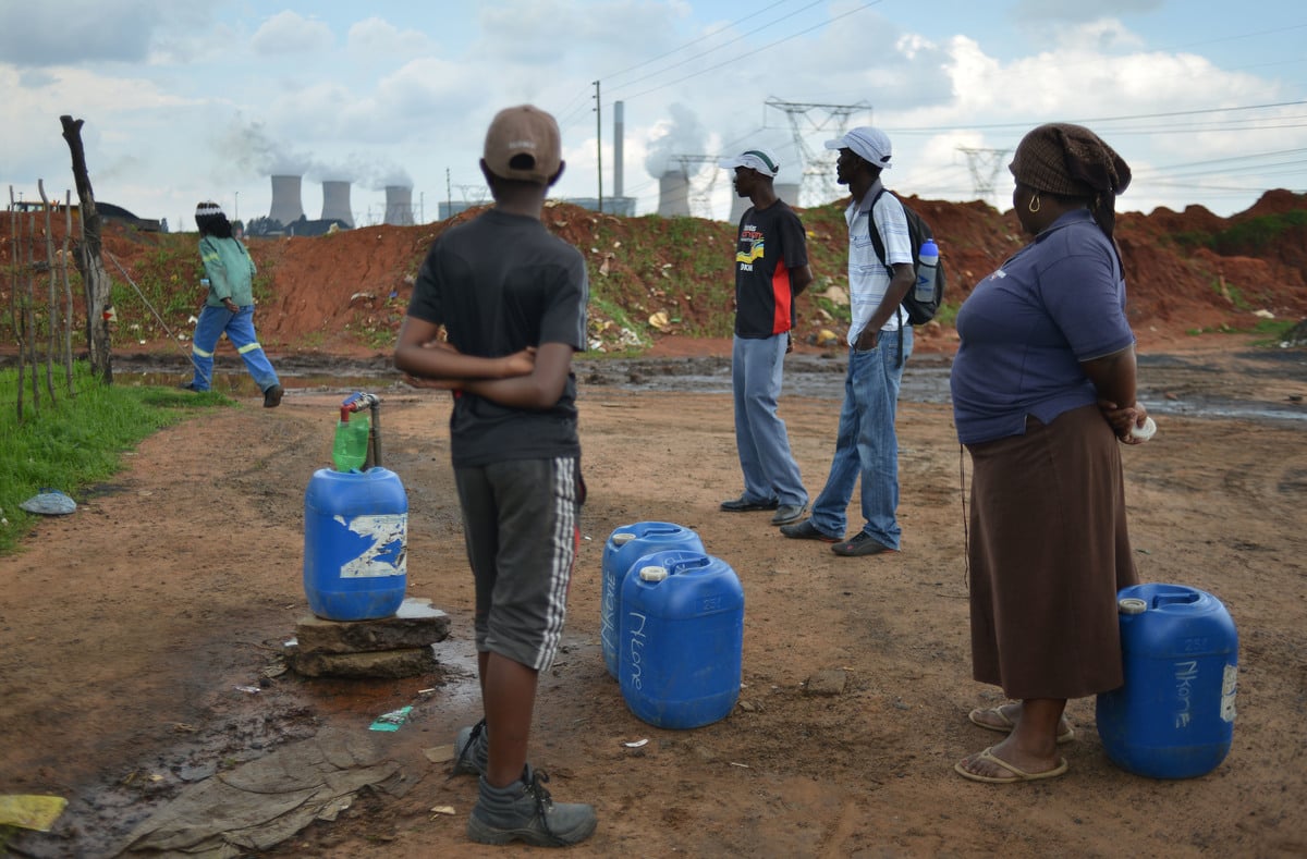 Water Pond at Informal Settlement in South Africa. © Mujahid Safodien / Greenpeace