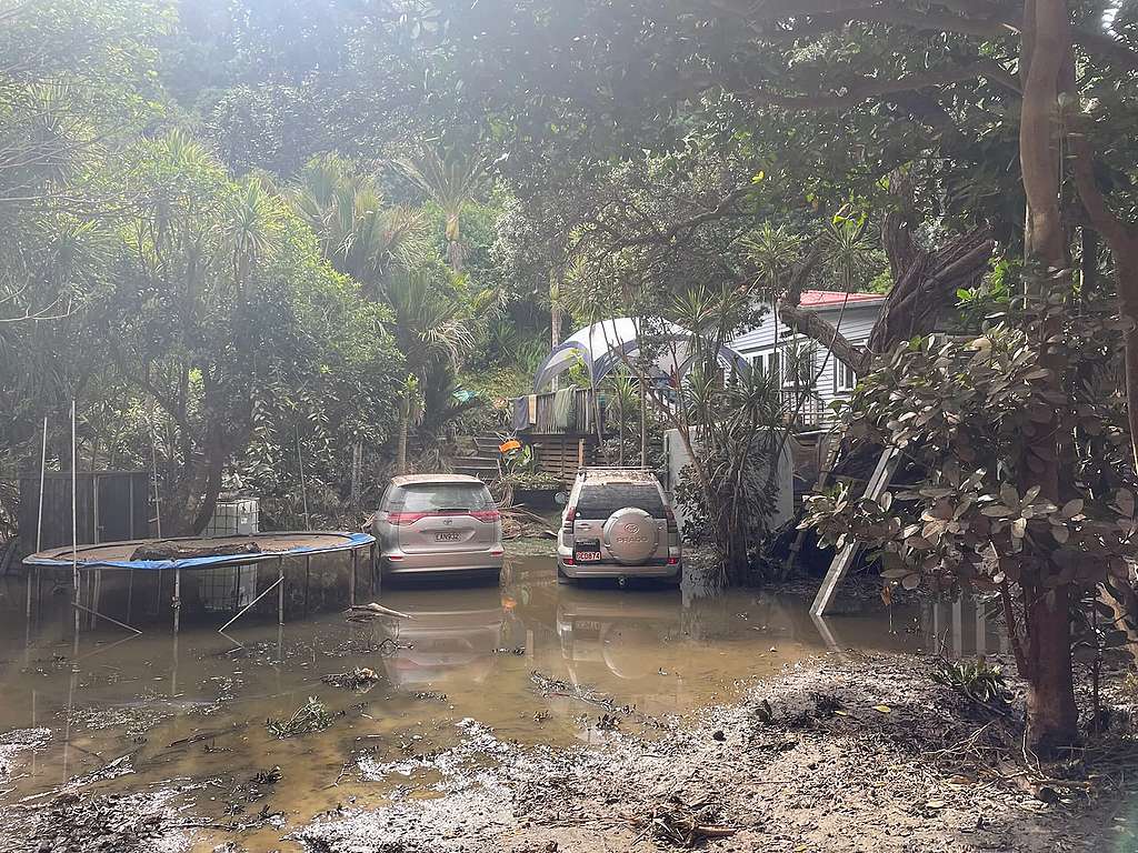 Piha flooding after Cyclone Gabrielle