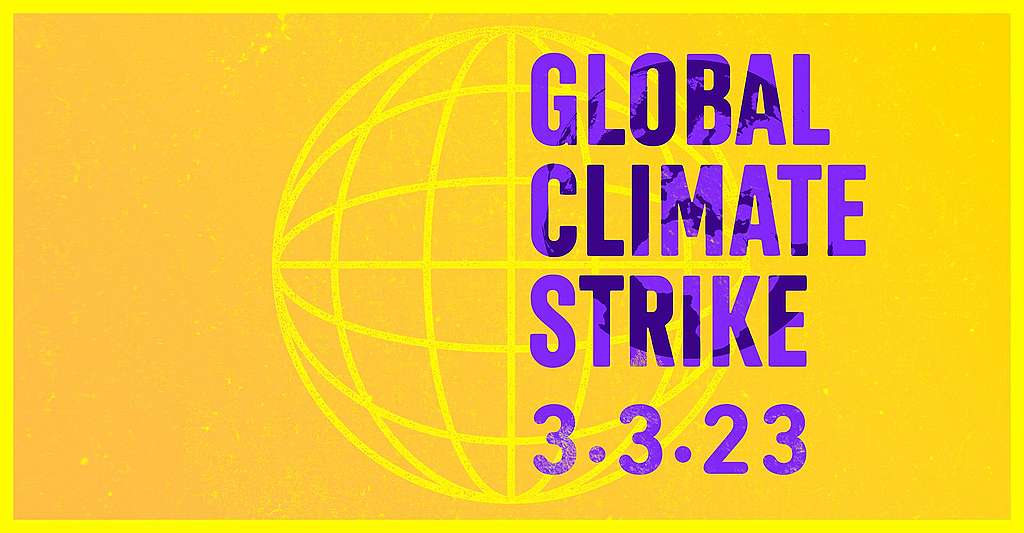 Banner: Global Climate Strike 3.3.23