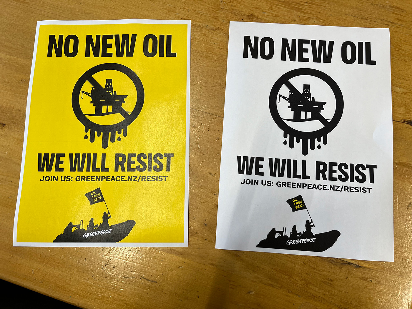 Resist new oil exploration posters - Greenpeace Aotearoa