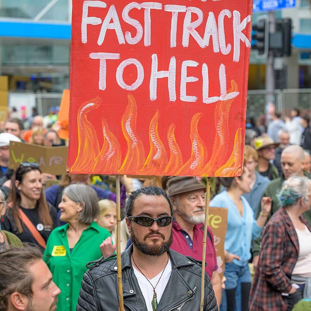 The March for Nature protest against the Government's Fast Track Bill in Auckland on 8 June 2024