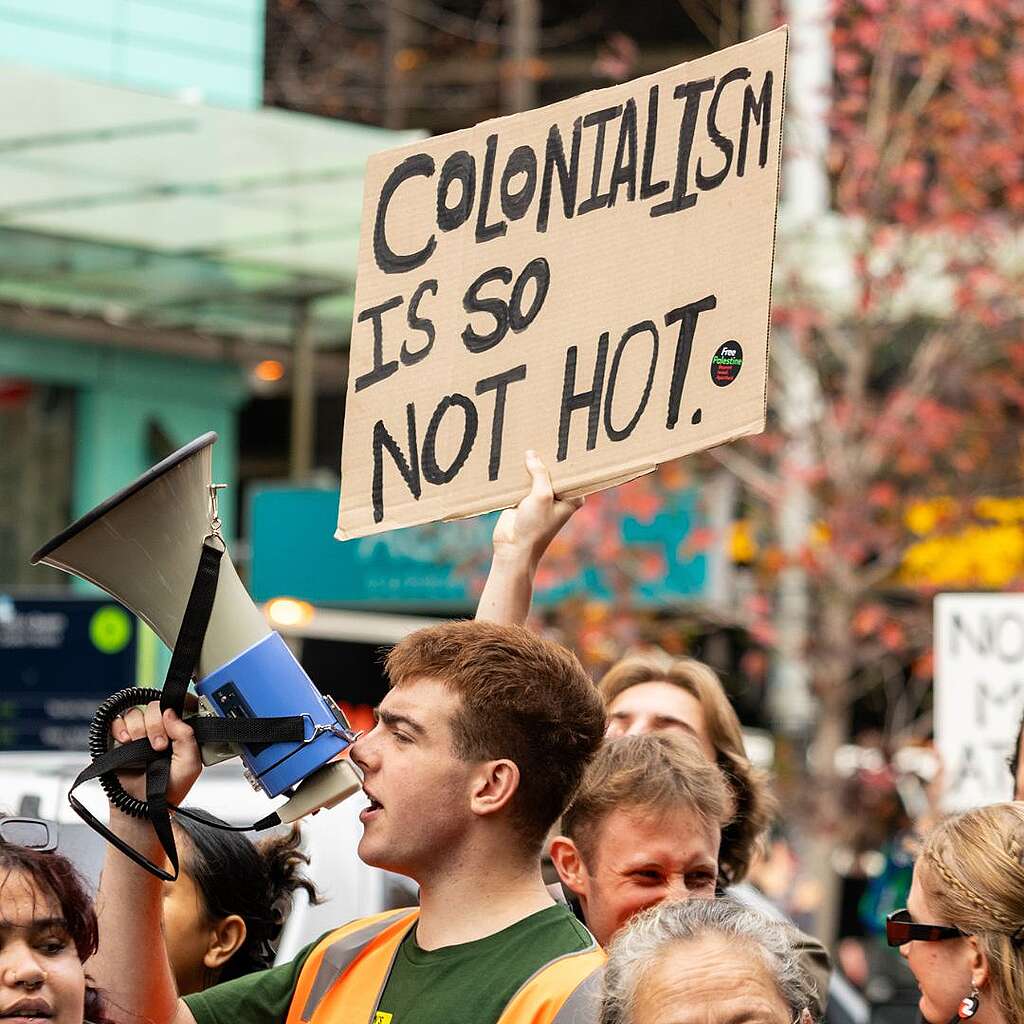 Placards from the March for Nature - Colonisation is so not hot