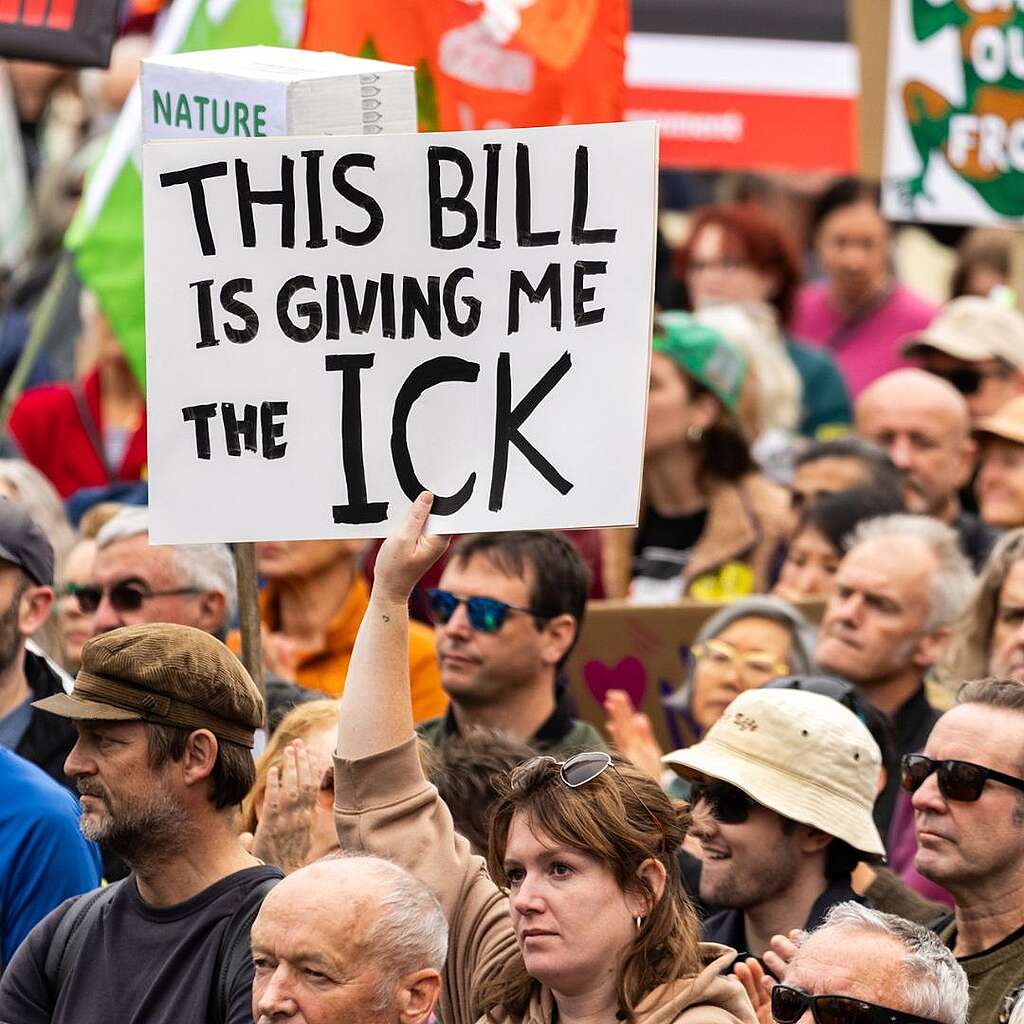 Placards from the March for Nature - This Bill is giving me the ick