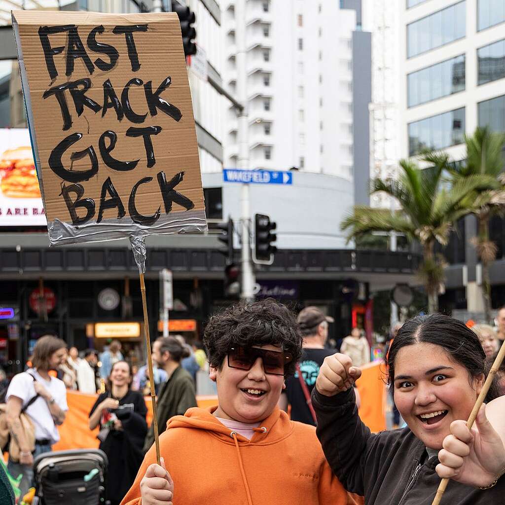 Placards from the March for Nature - Fast track get Back