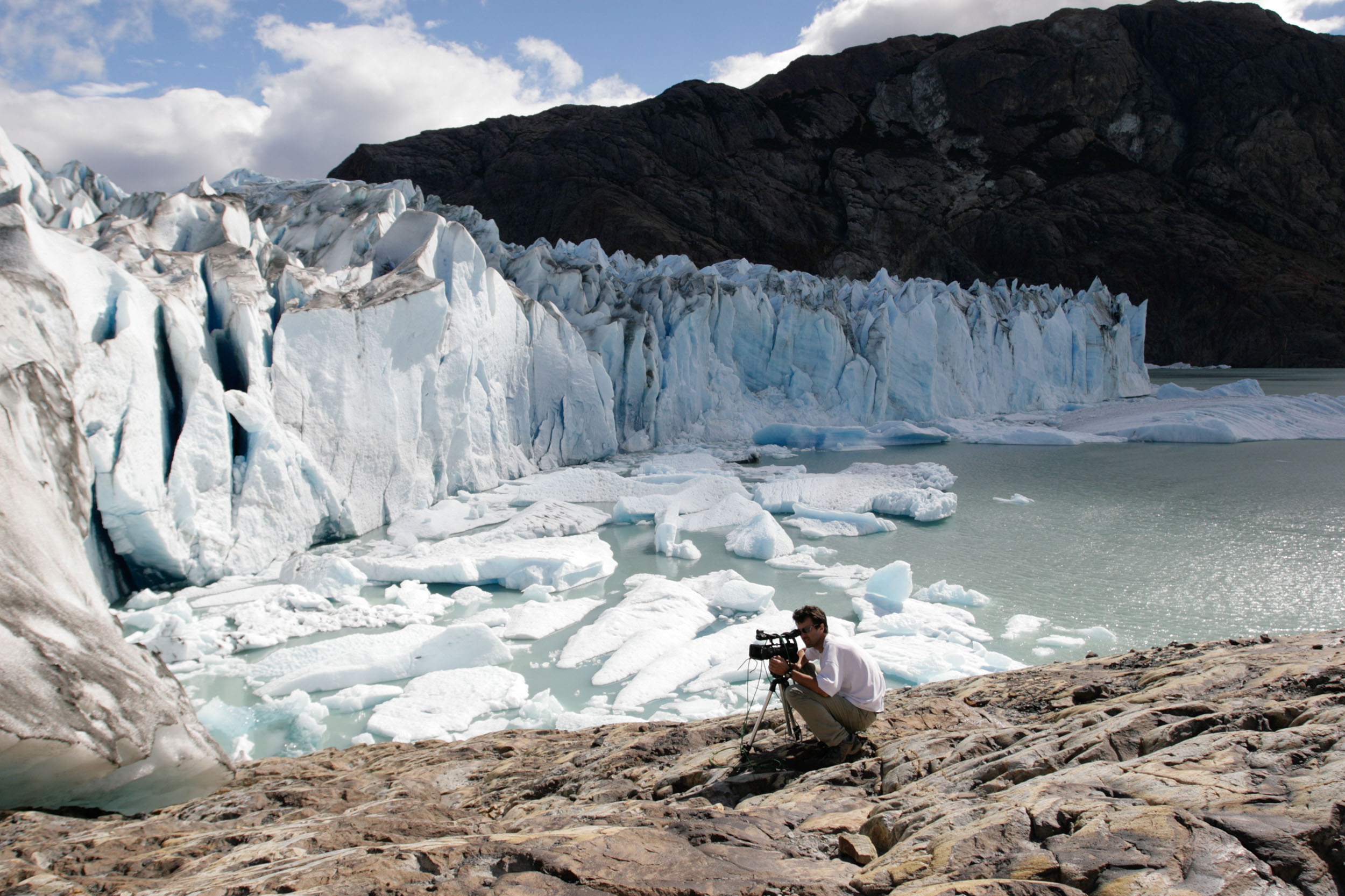 Santa Cruz, Argentina. Marzo 06/2008 Parque nacional Los Glaciares. Campaña de cambio climatico de Greenpeace en el Glaciar Viedma.