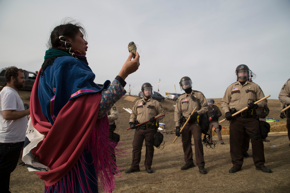 Protest at Standing Rock Dakota Access Pipeline in the US