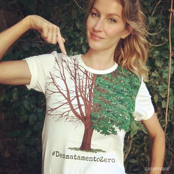 Gisele Bündchen apoia Desmatamento Zero - Greenpeace Brasil