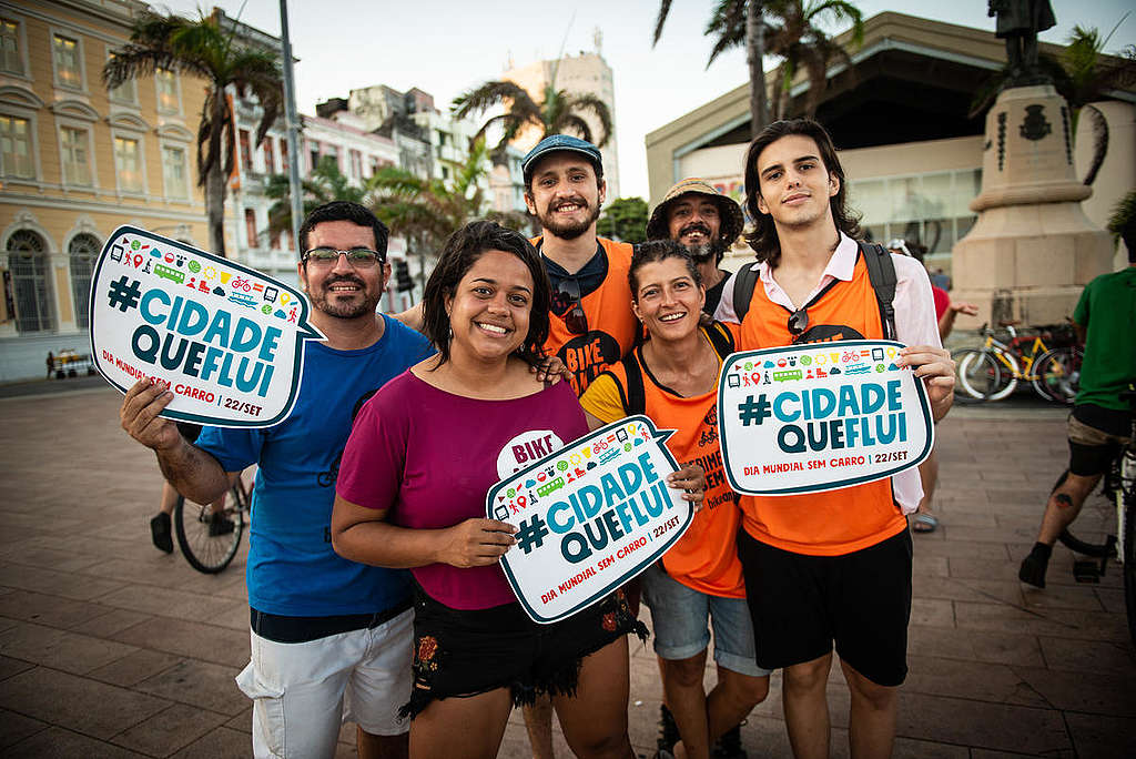 Participantes do Dia Mundial Sem Carro em Recife © Eric Gomes