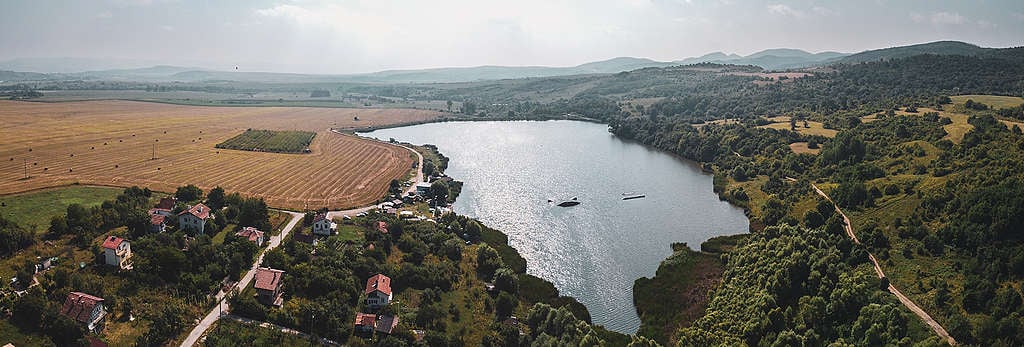 Изглед от въздуха към селски район в община Сливница, август 2020 © Деннис Тодоров/ „Грийнпийс“