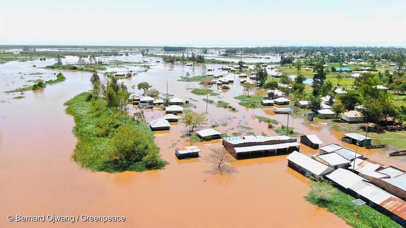 Наводнения в области Мигори и Хома Бей в Кения.  © Bernard Ojwang / Greenpeace