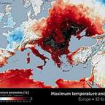 Карта на топлинната вълна в Европа – за съжаление, нашата страна е сред най-засегнатите.