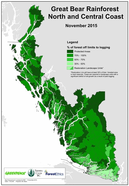 Map of the Great Bear Rainforest