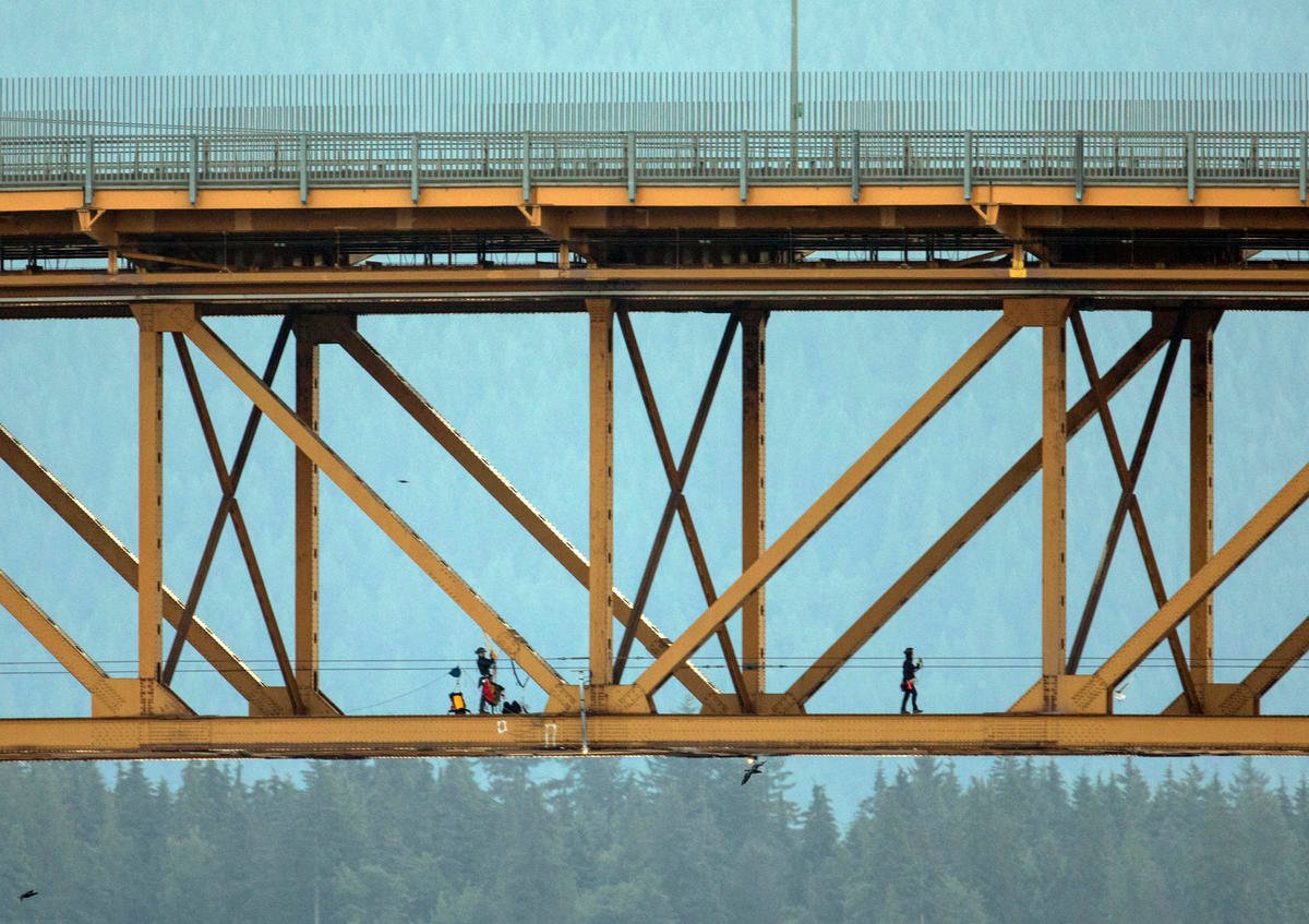 Oil Tanker Bridge Blockade In Vancouver