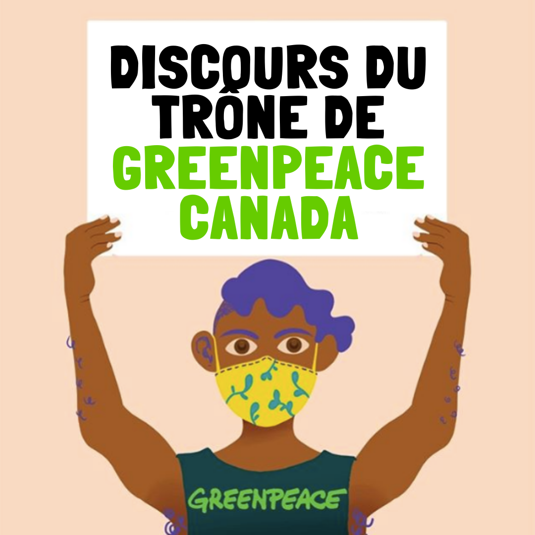 Greenpeace Discours du Throne
