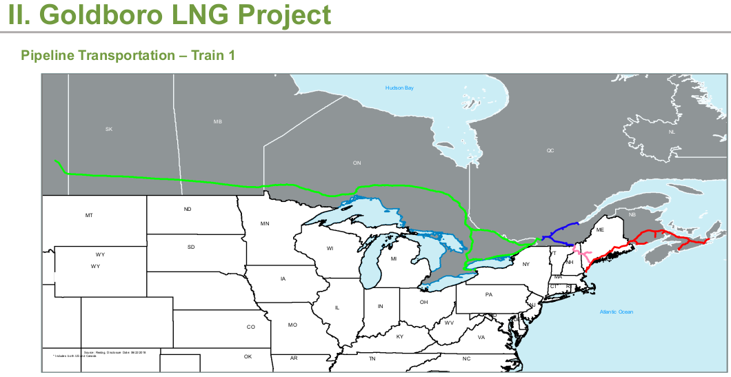 Goldboro LNG project map