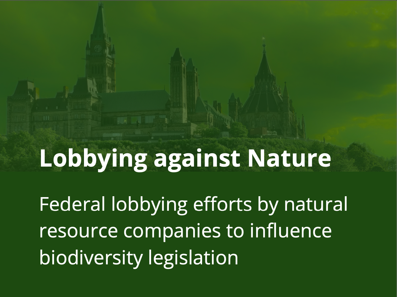 Lobbying against nature report