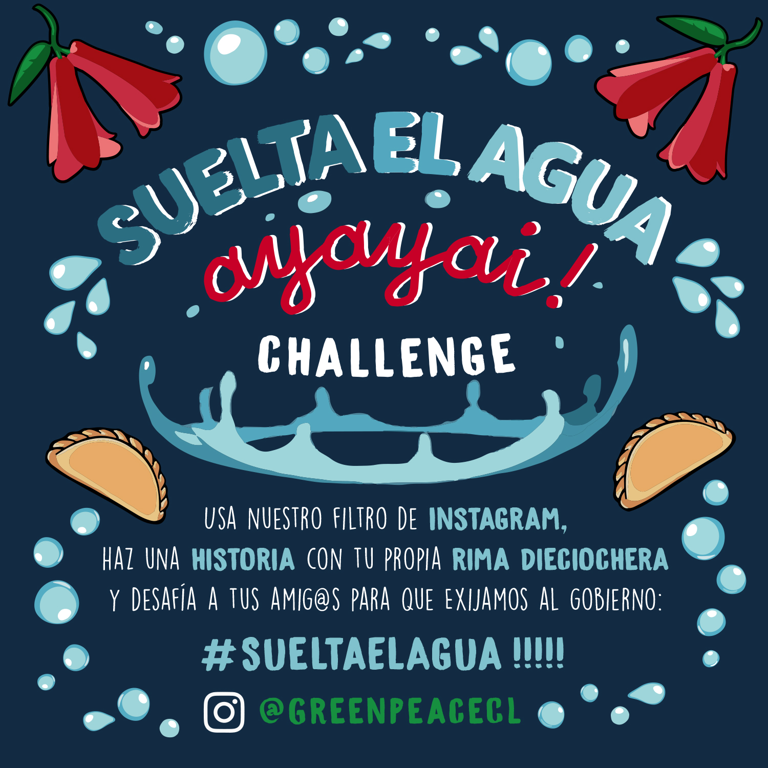 Greenpeace lanza desafío Sueltaelagua Ayayai: Artistas y rostros improvisan  rimas por el agua - Greenpeace Chile