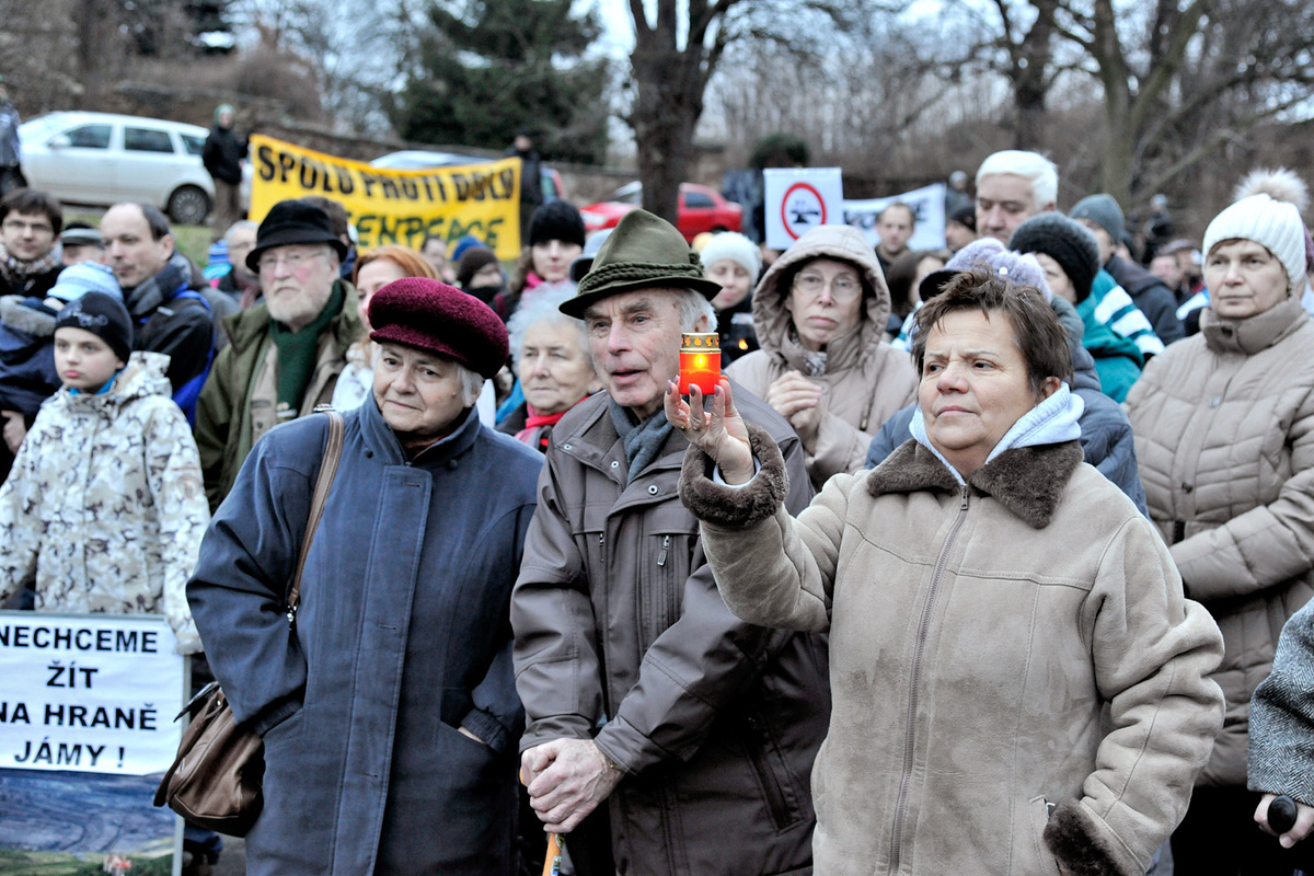 Protest to Protect Mining Limits in Czech Republic. © Ibra Ibrahimoviç / Greenpeace