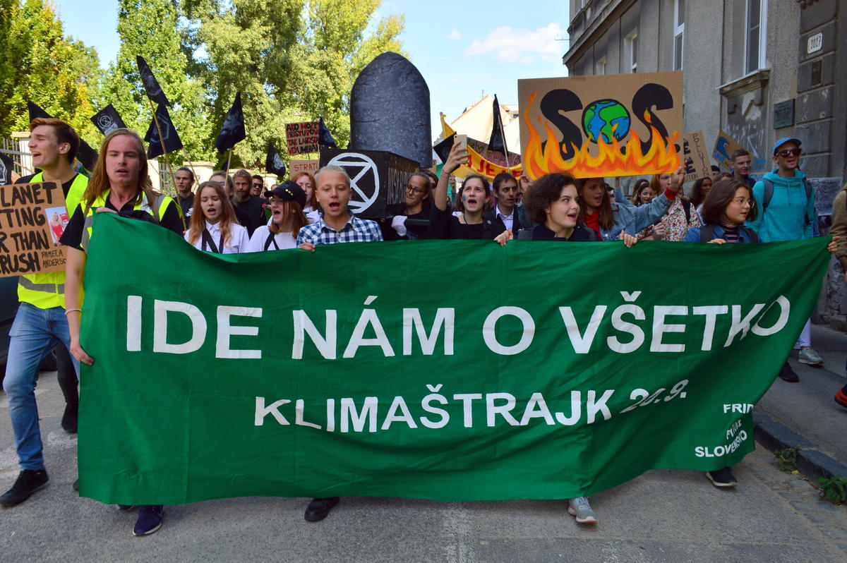 Global Climate Strike in Bratislava. © Hana Fabry / Greenpeace