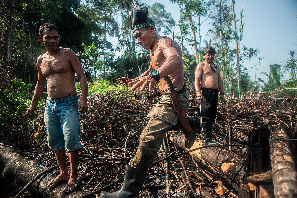 Members of the Apurina Tribe in Brazil. © David Tesinsky / Greenpeace