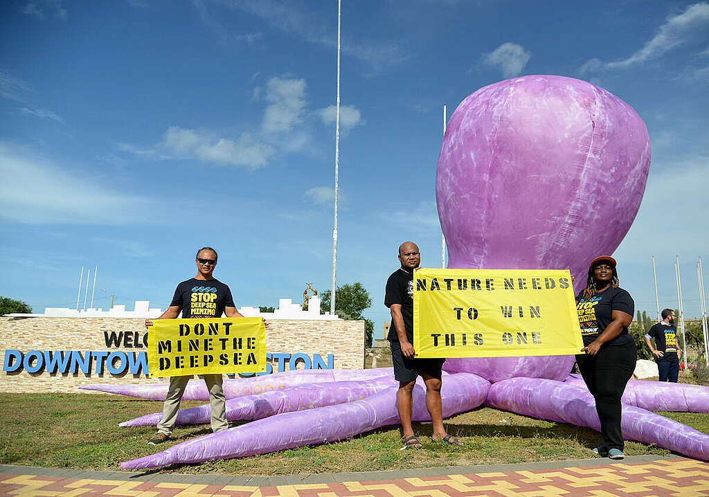 Protest Against Deep Sea Mining at Kingston. © Greenpeace / Gladstone Taylor
