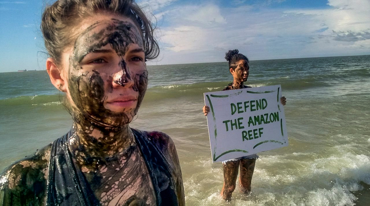 Defend the Amazon Reef Protest (Global Day of Action) in Maranhão, Brazil. © Cynthia Carvalho