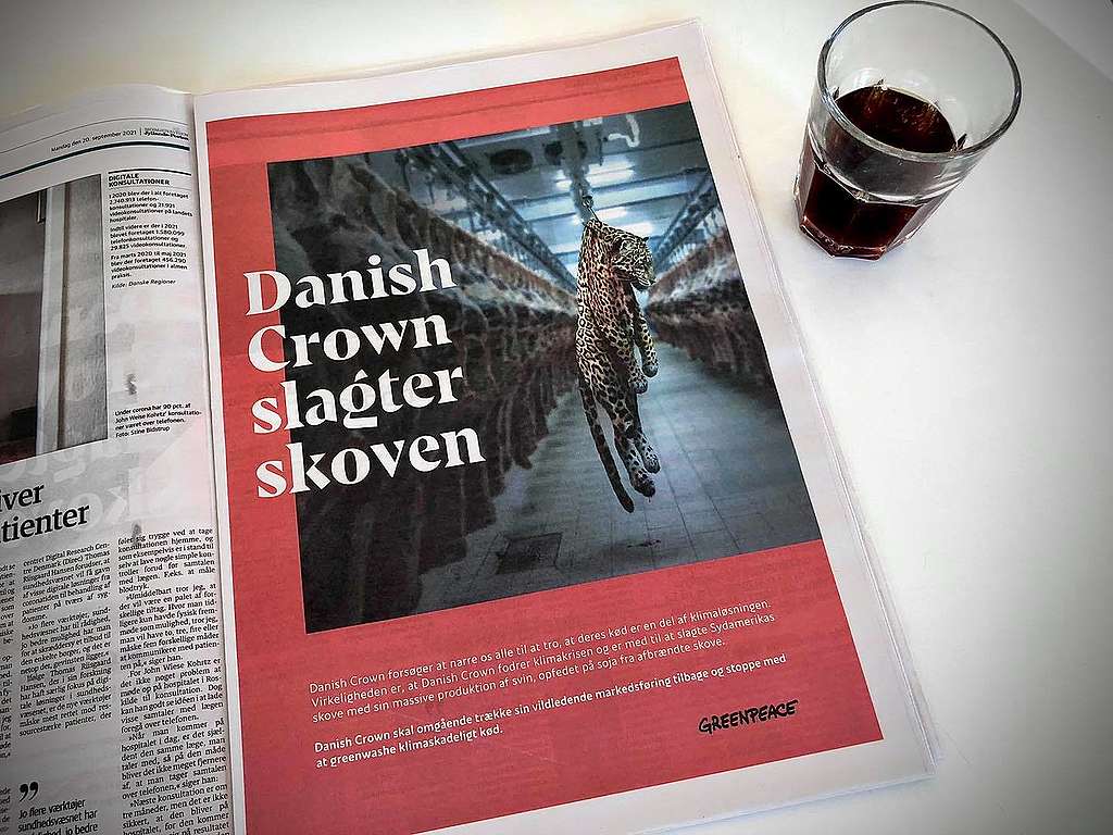 Danish Crown slagter skoven - annonce i avisen