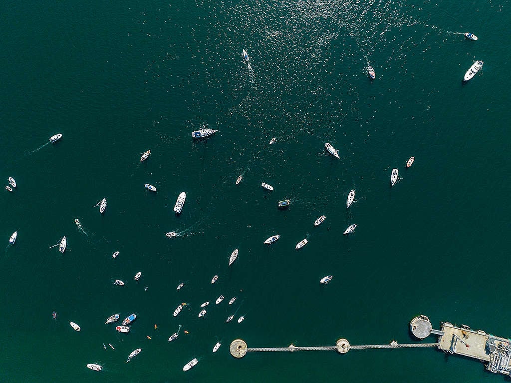 Båddemonstration på Agersø Sund