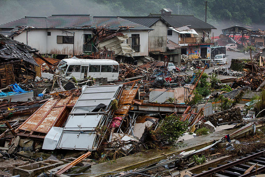 Heavy Rains Cause Destruction in Kyushu, Japan. © Masaya Noda / Greenpeace