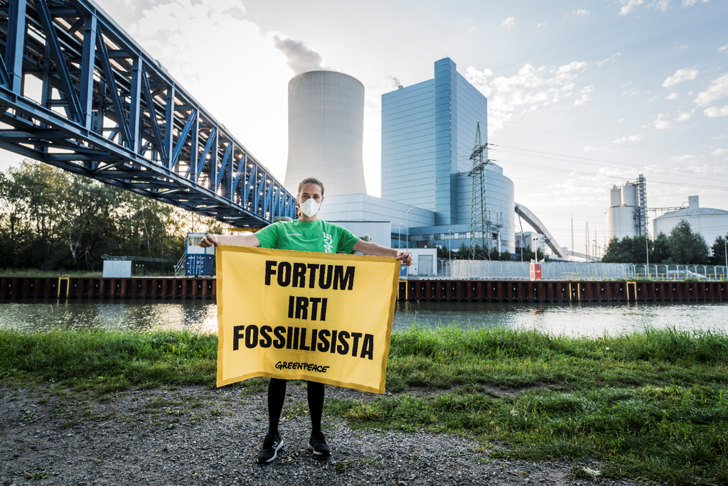 Terveiset maailmalta: Fortum, nyt irti fossiilisista - Greenpeace Suomi