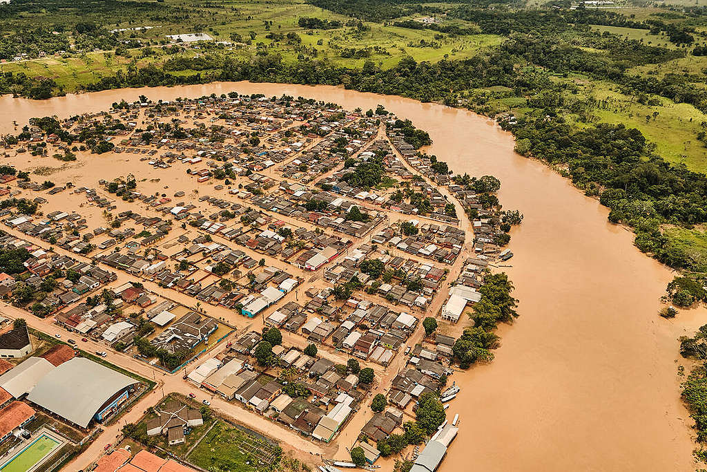 Tulvan valtaama kaupunki Brasiliassa.