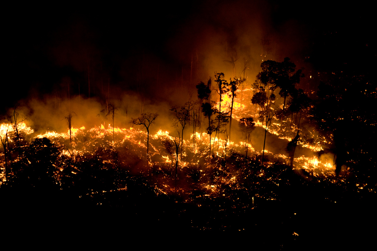 Forest Burning in the Amazon. © Greenpeace / Daniel Beltrá
