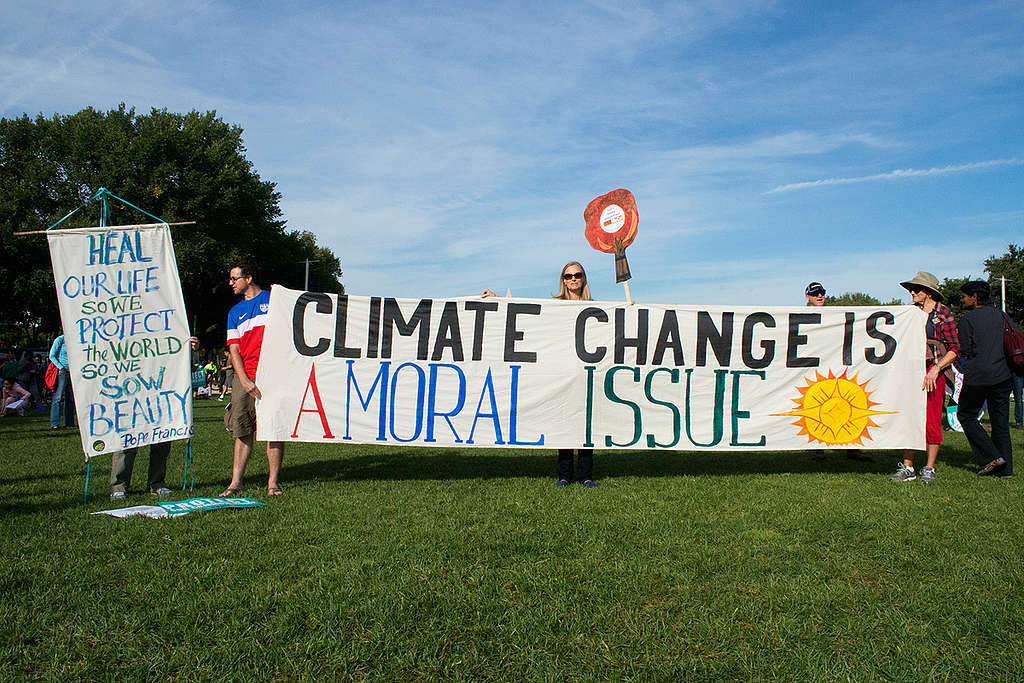 Climate Justice Rally, Washington, D.C. © Greenpeace / Colin Wheeler