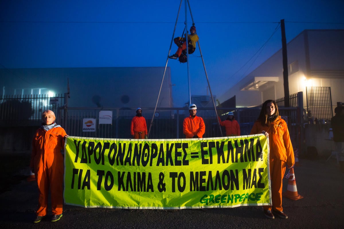 Climate Change Action in Greece. © Constantinos Stathias / Greenpeace