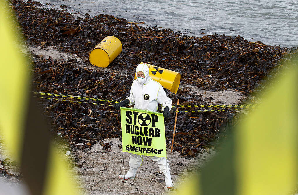 Fukushima Anniversary Action in Cape Town. © Greenpeace