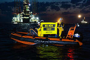 Borkum Gas Project - Protest at Sea. © Lucas Wahl / Greenpeace