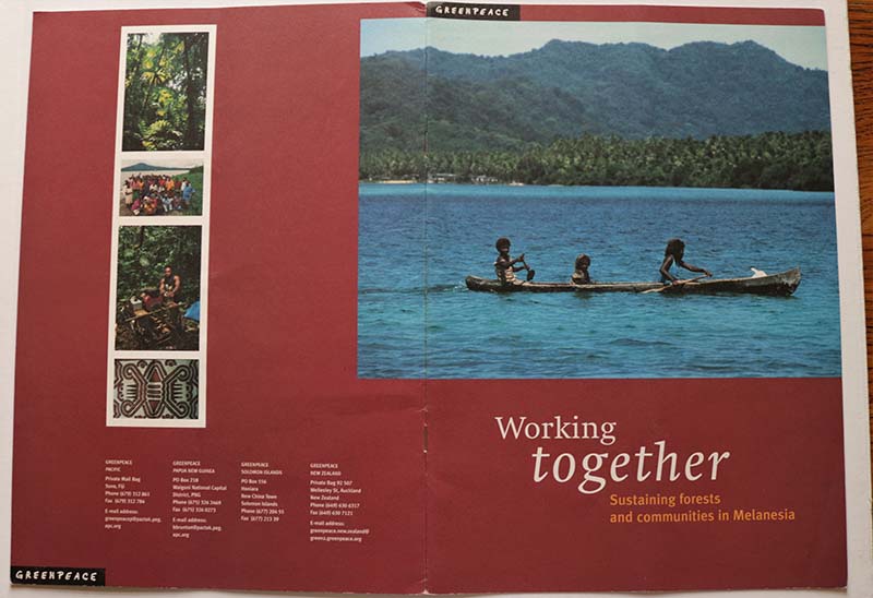 May 1996 Greenpeace publishes Working Together – Sustaining Forests and Communities in Melanesia, a new report showcasing collaborative ecoforestry projects in Melanesia
