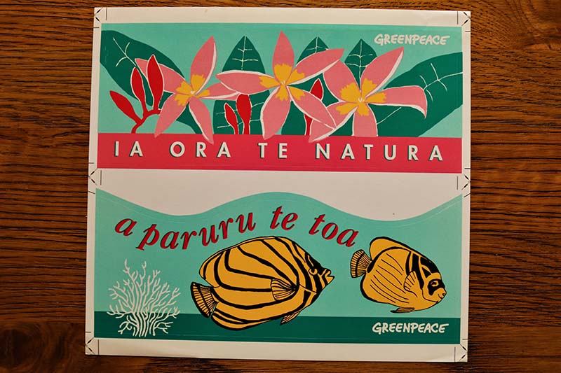Stickers produced for the SV Redbill tour of Te Ao Maohi-French Polynesia