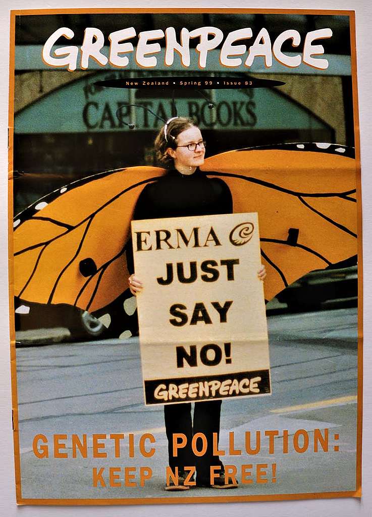 August 1999 Greenpeace presents evidence to an ERMA hearing linking an insect resistant strain of GE maize with damaging effects on Monarch Butterflies via its pollen