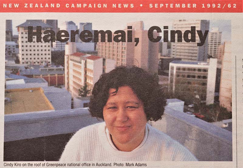 July 1992 Greenpeace New Zealand appoints Cindy Kiro as its first Executive Director_Photo by Mark Adams
