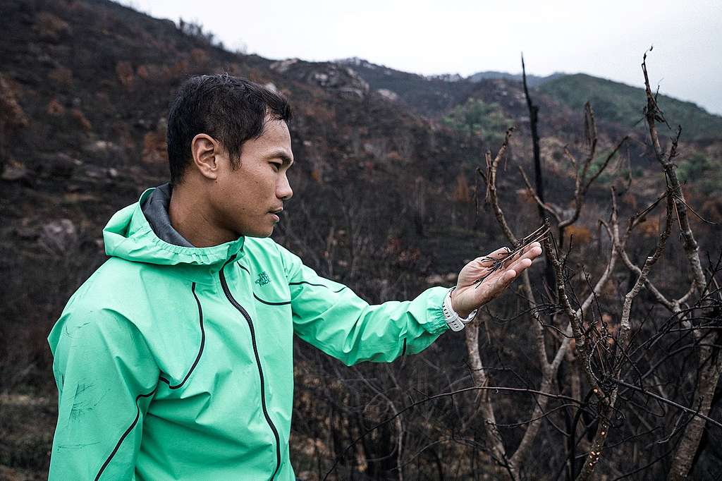 香港山系強人黃浩聰，同時是一名消防員。©Patrick Cho/Greenpeace