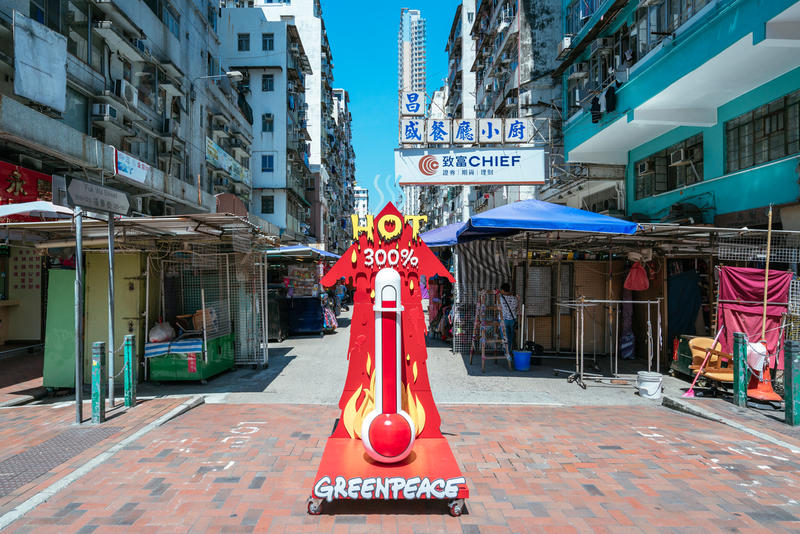 根據天文台資料，2020年5月10日，香港剛渡過了53年來最高溫的母親節，而2019年是自1884年有記錄以來最熱的一年。© Patrick Cho / Greenpeace