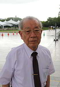原田浩曾經擔任廣島和平紀念資料館館長；75年前，他在距離原爆點2公里的廣島車站遭逢原爆巨變。 © Greenpeace