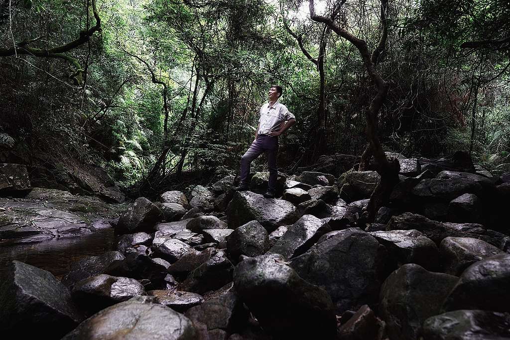 馬昀祺Xoni 希望大家從認識、感受大自然開始，由愛生出行動守護環境，讓香港的生物多樣性欣欣向榮。© Kim Leung / Greenpeace