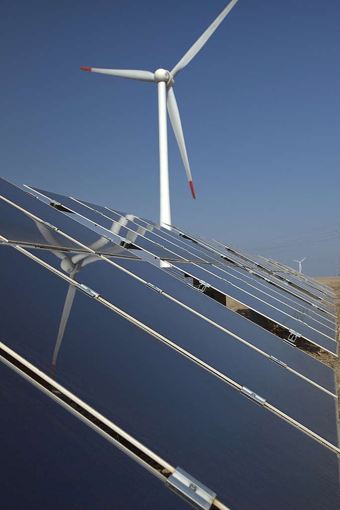 能源轉型，應用可再生能源，是龐大科技企業實現碳中和其中關鍵。© Greenpeace / Zhiyong Fu