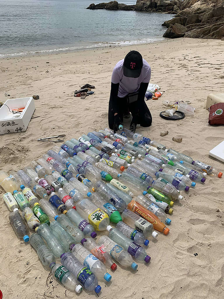 即棄膠水樽是數量最多的海岸垃圾。 © 我的山海日誌